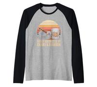Camiseta con Texto en inglés Fácilmente distraído por cigarro - Funny Bourboun Dad Camiseta Manga Raglan