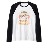 Camiseta con Texto en inglés Fácilmente distraído por cigarro - Funny Whiskey Camiseta Manga Raglan