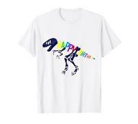 Camiseta con texto en inglés "Happy Birthday" para niño, diseño de dinosaurio Camiseta