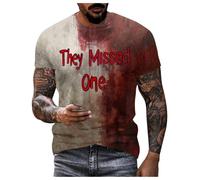 Camiseta con texto en inglés "I am Fine It's Not My Blood Splatter Bloody Halloween Im Fine Costume Spray Friends Halloween Print T Bloody Shirts for Men T with, 14-rosa intenso, M
