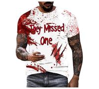 Camiseta con texto en inglés "I am Fine It's Not My Blood Splatter Bloody Halloween Im Fine Costume Spray Friends Halloween Print T Bloody Shirts for Men T with, 14-vino, M