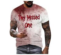 Camiseta con texto en inglés "I am Fine It's Not My Blood Splatter Bloody Halloween Im Fine Costume Spray Friends Halloween Print T Bloody Shirts for Men T with, 14 ladrillos rojos, M