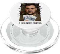 Camiseta con texto en inglés "I Do Have Cards The Ukrainian President Zelensky" PopSockets PopGrip para MagSafe