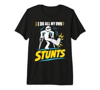 Camiseta con Texto en inglés I Do My Own Stunts Get Well Funny Injury Leg Camiseta Premium