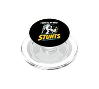 Camiseta con Texto en inglés I Do My Own Stunts Get Well Funny Injury Leg PopSockets PopGrip para MagSafe