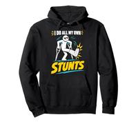 Camiseta con Texto en inglés I Do My Own Stunts Get Well Funny Injury Leg Sudadera con Capucha