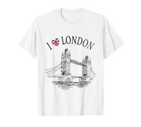 Camiseta con texto en inglés "I Love London-I Heart London" para mujer Camiseta