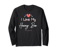 Camiseta con Texto en inglés I Love My Honey Bee Cute Mother's Day Manga Larga