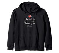 Camiseta con Texto en inglés I Love My Honey Bee Cute Mother's Day Sudadera con Capucha