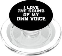 Camiseta con Texto en inglés I Love The Sound of My Own Voice PopSockets PopGrip para MagSafe