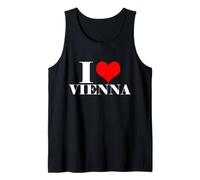 Camiseta con Texto en inglés I Love Vienna, Camiseta de Austria Camiseta sin Mangas
