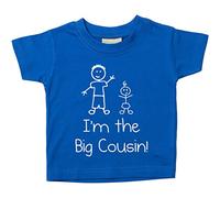 Camiseta con texto en inglés «I’m The Big Cousin», color azul, 0 - 6 meses azul azul Talla:9-11 años