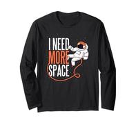Camiseta con Texto en inglés I Need More Space Exploration for Kids Science Gifts Manga Larga