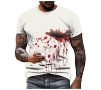 Camiseta con texto en inglés "I'm Fine Bloody Halloween Bloody Funny Gifts Halloween Scary Nights Shirt Men The Evil Dead Print T Scary Tshirts Men Tops Problem Resolved, gris, L