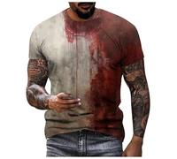 Camiseta con texto en inglés "I'm Fine Bloody Halloween Bloody Funny Gifts Halloween Scary Nights Shirt Men The Evil Dead Print T Scary Tshirts Men Tops Problem Resolved, caqui, L