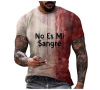 Camiseta con texto en inglés "I'm Fine Bloody Problem Solved Shirt I'm Fine Bloody Costumes" para Halloween T I Am Scary Costumes Print Scary Camisetas para hombre, caqui, XL