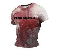 Camiseta con texto en inglés "Im Fine Bloody Shirt Problem Solved Bloody Shirt", regalos divertidos, decoración clásica, manga corta, cuello redondo, estampado en toda la superficie, camisetas