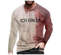 Camiseta con texto en inglés "I'm Fine It's Not My Bloody", camiseta sangrienta de Halloween, camisetas retro con texto en inglés "I'm Fine Bloody Scary", camisetas gráficas de película manchada
