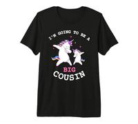 Camiseta con Texto en inglés I'm Gonna Be A Big Cousin Baby Girl Camiseta Premium