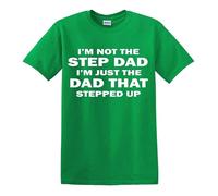 Camiseta con texto en inglés «I'm NOT The Step Dad», Camiseta verde irlandesa con estampado blanco, 4XL