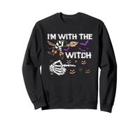 Camiseta con Texto en inglés I'm with The Witch, Divertido Disfraz de Halloween para él y Sudadera
