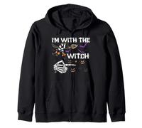 Camiseta con Texto en inglés I'm with The Witch, Divertido Disfraz de Halloween para él y Sudadera con Capucha