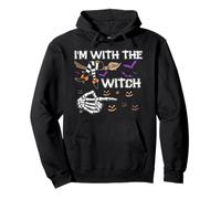 Camiseta con Texto en inglés I'm with The Witch, Divertido Disfraz de Halloween para él y Sudadera con Capucha