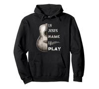 Camiseta con texto en inglés "In Jesus Name I Play Guitar" Sudadera con Capucha