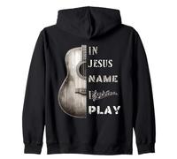 Camiseta con texto en inglés "In Jesus Name I Play Guitar" Sudadera con Capucha