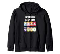 Camiseta con Texto en inglés Inclusion Is My Jam Special Education Teacher Autism Sudadera con Capucha