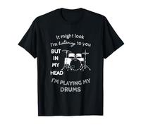 Camiseta con Texto en inglés It Might Look Like I'm Listening To You Camiseta