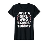 Camiseta con Texto en inglés Just A Girl Who Loves Tommy Camiseta
