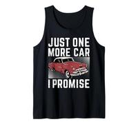 Camiseta con Texto en inglés Just One More Car I Promise Camiseta sin Mangas
