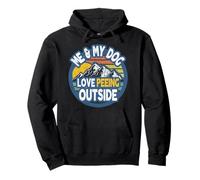 Camiseta con Texto en inglés Me and My Dog - I Love Peeing Outside Sudadera con Capucha