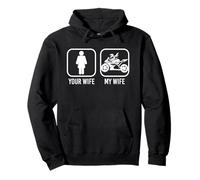 Camiseta con Texto en inglés Your Wife, My Wife Motorbike - Motorcycle Dad Mom Sudadera con Capucha