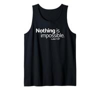 Camiseta con versículo bíblico de Jesús Nothing is Impossible Camiseta sin Mangas