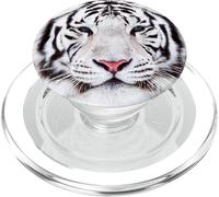 Camiseta Cool Wild White Tiger Diseño Gráfico Leopard Tiger PopSockets PopGrip para MagSafe