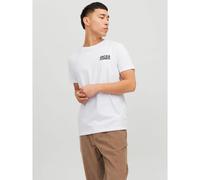 JACK & JONES Jjecorp Logo camiseta SS ONeck Camiseta Cuello Redondo, White Fit:Slim/L Print/Black, XS Hombre