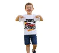 Camiseta Corta Hot Wheels para Niños y Niñas - Camiseta Infantil Transpirable y Cómoda, Ropa para Verano, Uso Diario y Excursiones
