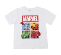 Camiseta Corta Marvel para Niños y Niñas - Camiseta Infantil Avengers Transpirable y Cómoda, Ropa para Verano, Uso Diario y Excursiones