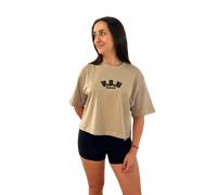 Camiseta corta oversize More Weight Less Excuses - Camel / L