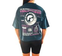 Camiseta corta oversize The Brain Effect - Azul marino / XS