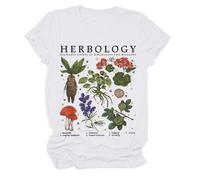 Camiseta Court imprimé à Manches Courtes et col Rond Pour Femme, Blanco, XXL