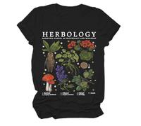 Camiseta Court imprimé à Manches Courtes et col Rond Pour Femme, Negro , L