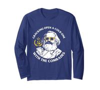Camiseta Crack Open A Cold One with The Camaradas - Karl Marx Manga Larga