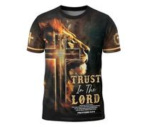 Camiseta Creer En La Religión, El Cristianismo Y Jesús. Shirts Unisex T-Shirt Cómodo Camisetas Básicas para Camping Senderismo Running XXL