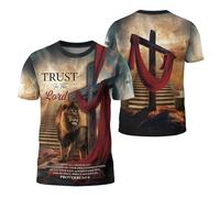 Camiseta Creer En La Religión, El Cristianismo Y Jesús. T-Shirt Moderna Camisetas Básicas Transpirable Shirts para Regular Running Camping S