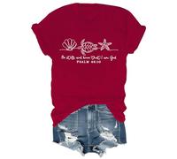 Camiseta cristiana con texto en inglés «Be Still and Know That I Am God» para mujer, inspiradora para Pascua, Jesús, Burdeos, S