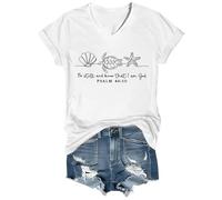 Camiseta cristiana con texto en inglés «Be Still and Know That I Am God» para mujer, inspiradora para Pascua, Jesús, Blanco-vt-1, S