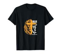 Camiseta cristiana del hombre de fe, camiseta de fe de león Camiseta